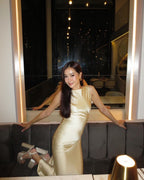 Model wearing The Barbie platform heels