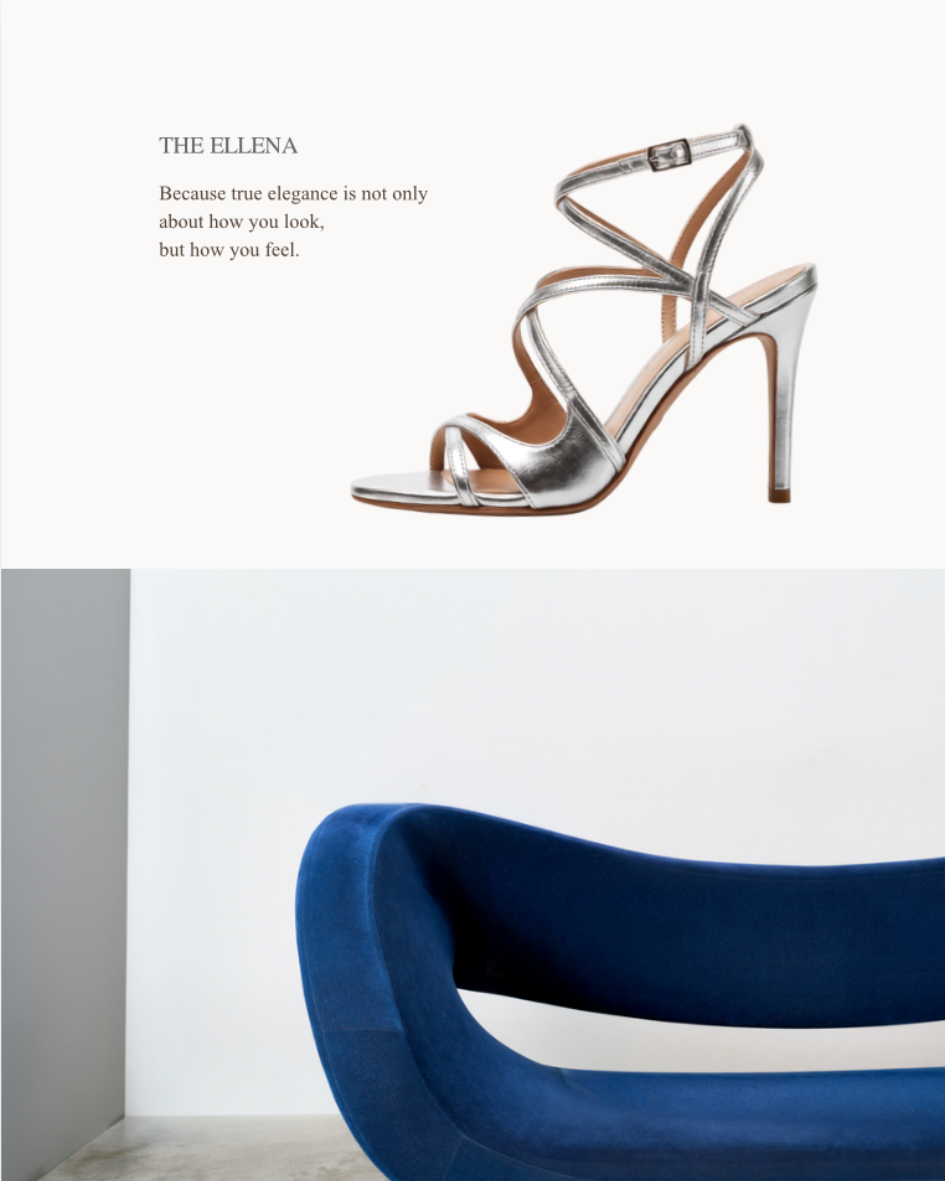 Model wearing The Ella strappy heels