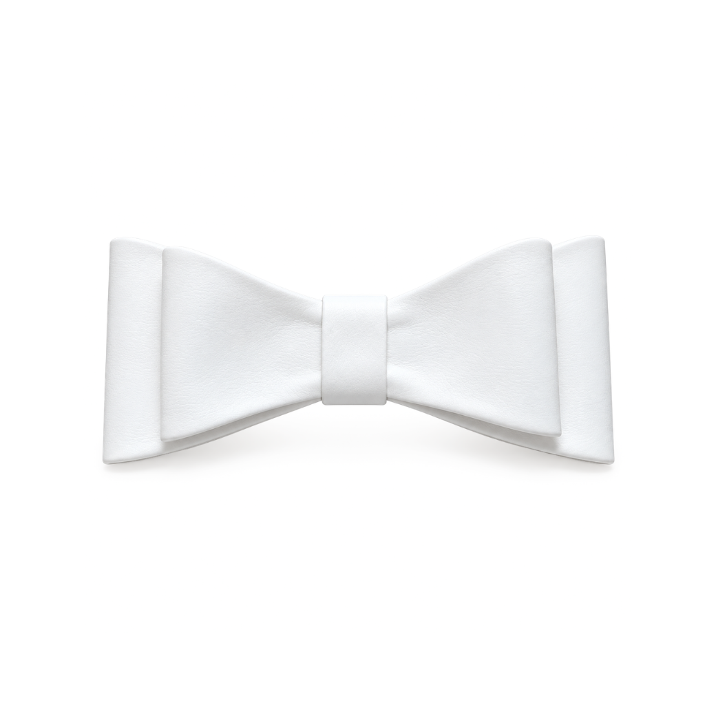 The Vida removable bow accessory in white